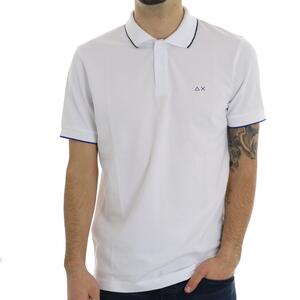 POLO CON PROFILI BIANCO